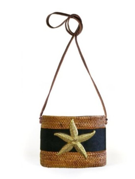 Lisi Lerch Handbags - Lisi Lerch Bosom Buddy Handwoven Ata Grass Crossbody Bag